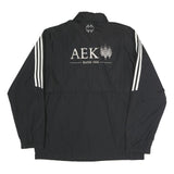 ADIDAS Mens Black & White Zip Jacket M Polyester Blend Sports Casual