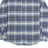 WEATHERPROOF Mens Blue & White Check Shirt XL Button Down Collar Long Sleeve