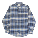 WEATHERPROOF Mens Blue & White Check Shirt XL Button Down Collar Long Sleeve