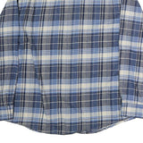 WEATHERPROOF Mens Blue & White Check Shirt XL Button Down Collar Long Sleeve