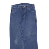 DICKIES Mens Relaxed Blue Denim Jeans W31 L30 Zip Pockets Casual Workwear