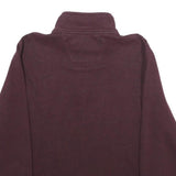 NAUTICA Mens Maroon 1/4 Zip Sweatshirt S Cotton Blend Casual Pullover