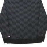 CHAMPION Mens Black All Over Logo Print Pullover Hoodie M Sweatshirt