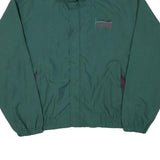 AMANATI Mens Green Purple Zip Jacket M Polyester Blend Plain Casual Lightweight