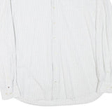 TOMMY HILFIGER Mens White & Blue Checked Cotton Blend Shirt L Classic Casual