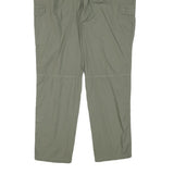 CHICOREE Womens Relaxed Woven Green Cargo Trousers W34 L30 Zip Closure