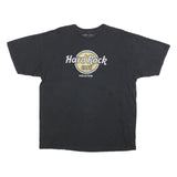 HARD ROCK CAFE Mens Black XL Graphic T-Shirt Short Sleeve Crew Neck Houston