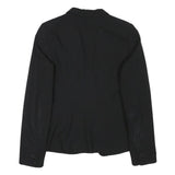 ZARA BASIC Womens Black Classic Jacket M Polyester Blend Button Plain Stylish
