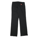 DICKIES Womens Cotton Blend Black Regular Straight Trousers W30 L32 Workwear
