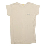 WRANGLER Womens Cream S Short Sleeve Crew Neck Classic Cotton Blend T-Shirt