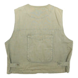 NORTHERN SPIRIT Mens Green Cotton Button Jacket XL Utility Vest Casual Workwear