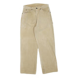 DICKIES Mens Beige Regular Straight Cotton Blend Trousers W28 L27 Workwear Zip