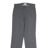 DOCKERS Mens Cotton Grey Regular Straight Trousers W30 L29 Classic Zip Casual