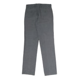 DOCKERS Mens Cotton Grey Regular Straight Trousers W30 L29 Classic Zip Casual