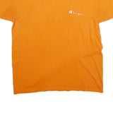 CHAMPION Mens Orange Crew Neck Short Sleeve Graphic T-Shirt L Casual Cotton