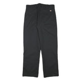 DICKIES Mens Cotton Blend Black Regular Straight Trousers W32 L30 Workwear