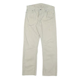 LEVI'S Mens Cotton Blend Beige Regular Fit Straight Leg Trousers W34 L32 Casual