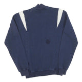 ADIDAS Mens Blue & White Sports Logo Zip Jacket S Cotton Blend Casual