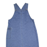 WOOLRICH Womens Blue Denim Shift Cotton Blend Sleeveless Midi XL Pinafore Dress