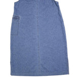 WOOLRICH Womens Blue Denim Shift Cotton Blend Sleeveless Midi XL Pinafore Dress