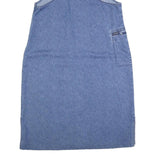 WOOLRICH Womens Blue Denim Shift Cotton Blend Sleeveless Midi XL Pinafore Dress