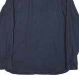 TOMMY HILFIGER Mens Navy Blue Shirt M Button-Down Collar Long Sleeve Cotton