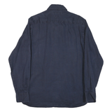 TOMMY HILFIGER Mens Navy Blue Shirt M Button-Down Collar Long Sleeve Cotton