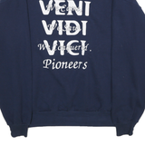 JERZEES Mens Navy Blue Burning Desire Crew Neck XL Graphic Print Sweatshirt