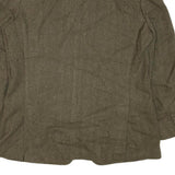 Mens Brown Cotton Blend Classic Button Jacket M Herringbone Casual Smart