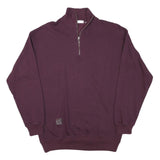 JOY SPORTSWEAR Mens Maroon 1/4 Zip Sweatshirt L Casual Cotton Blend Pullover
