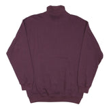 JOY SPORTSWEAR Mens Maroon 1/4 Zip Sweatshirt L Casual Cotton Blend Pullover