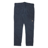 DICKIES Mens Slim Navy Blue Skinny Straight Cotton Blend Trousers W34 L29