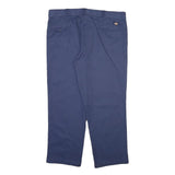 DICKIES Mens Regular Cotton Blend Navy Blue Trousers W42 L30 Workwear Zip