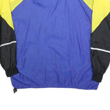 NEWLINE Mens Blue & Yellow Zip Nylon Track Jacket L Lightweight Reflective
