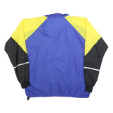 NEWLINE Mens Blue & Yellow Zip Nylon Track Jacket L Lightweight Reflective