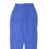CR 4709 Womens Cotton Blend Blue Relaxed Tapered Trousers W24 L26 Comfortable