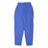 CR 4709 Womens Cotton Blend Blue Relaxed Tapered Trousers W24 L26 Comfortable