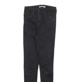 LEVI'S Womens Jeans Black Slim Skinny Denim W26 L30 Stretch Zip Fasten