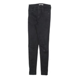 LEVI'S Womens Jeans Black Slim Skinny Denim W26 L30 Stretch Zip Fasten