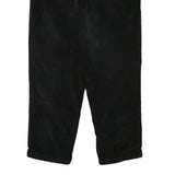 DANIEL CREMIEUX Mens Regular Black Cotton Blend Corduroy Trousers W34 L30 Zip