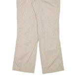 TOMMY HILFIGER Womens Relaxed Beige Cotton Blend Trousers W34 L32 Casual
