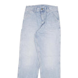 CARHARTT Womens Jeans Blue Regular Straight Denim Light W27 L34 Classic Fit Zip