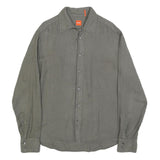BOSS HUGO BOSS Mens Grey Casual Shirt M Lightweight Comfort Long Sleeve Relaxed