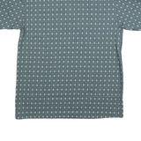 BERT PULTIZER Mens Green & White Patterned Short Sleeve Polo Shirt L Cotton