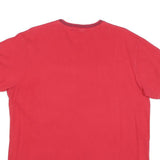 POLO RALPH LAUREN Mens Red V-Neck Short Sleeve T-Shirt M Cotton Blend Casual