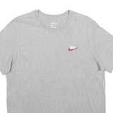 NIKE Mens Grey Graphic T-Shirt L Short Sleeve Crew Neck Logo Cotton Casual
