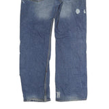 CARHARTT Mens Regular Fit Blue Denim Jeans W33 L34 Faded Button Closure Classic