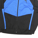 PUMA Mens Black & Blue Track Jacket L Polyester Zip Plain Sportswear