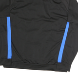 PUMA Mens Black & Blue Track Jacket L Polyester Zip Plain Sportswear
