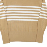 FRENCH CONNECTION Womens Beige & White Patterned Jumper Roll Neck Basic Knit L